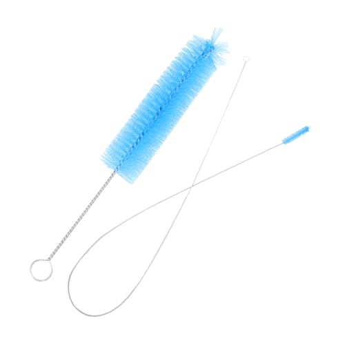 Angoily 2 Stück Flexible Lange Reinigungsbürste für Schläuche und Rohre Edelstahl Federbürste in Blau Vielseitig für Kühlschrank Waschmaschine und Aquarienfilter zur Gründlichen Wartung von Angoily
