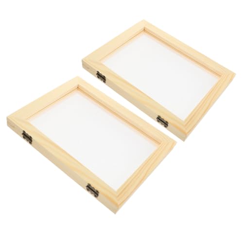 Angoily 2 Stück Handgefertigter Holz schöpfrahmen für DIY Papierherstellung Stabiler Papierformrahmen Einfach zu Bedienen für Karten Journale Bastelprojekte Geeignet Angoily 2 Stück Handgefertigter Holz schöpfrahmen für DIY Papierherstellung Stabiler Papierformrahmen Einfach zu Bedienen für Karten Journale Bastelprojekte Geeignet von Angoily