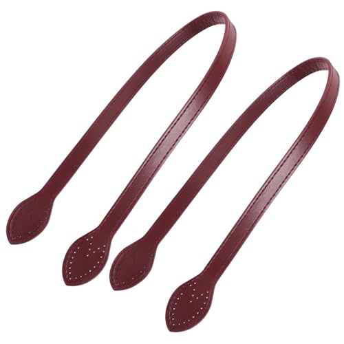Angoily 2 Stück Handtaschengriffe Abnehmbare Langlebige DIY Ledertaschengriffe in Dunkelrot Ersatzgriff für Einkaufstasche Schultertasche Handtasche Einfache Montage Praktische Tasche Angoily 2 Stück Handtaschengriffe Abnehmbare Langlebige DIY Ledertaschengriffe in Dunkelrot Ersatzgriff für Einkaufstasche Schultertasche Handtasche Einfache Montage Praktische Tasche von Angoily