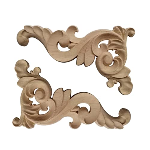 Angoily 2 Stück Holz Geschnitzte Applikationen Dekorative Möbelornamente für Ecken für Türen Möbel Fenster und Spiegel Chinesischer Stil Angoily 2 Stück Holz Geschnitzte Applikationen Dekorative Möbelornamente für Ecken für Türen Möbel Fenster und Spiegel Chinesischer Stil von Angoily