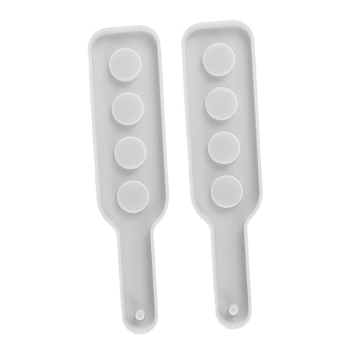 Angoily 2 Stück Kristall-Epoxy-Form bastelzeug basteln zubehör DIY Silikonform Herstellung Schnapsgläser Formen für Schnapsglashalter Schnapsglas-Serviertablettform Kieselgel Weiß von Angoily