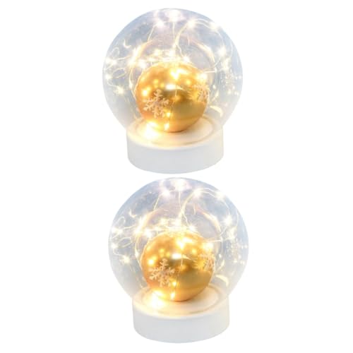 Angoily 2 Stück LED-Kugellicht beleuchtet Dekorate Lampen modern Dekoration Weihnachten Schlafzimmer LED-Licht Weihnachtsverzierung Weihnachtslampe Glaskuppellampe Angoily 2 Stück LED-Kugellicht beleuchtet Dekorate Lampen modern Dekoration Weihnachten Schlafzimmer LED-Licht Weihnachtsverzierung Weihnachtslampe Glaskuppellampe von Angoily