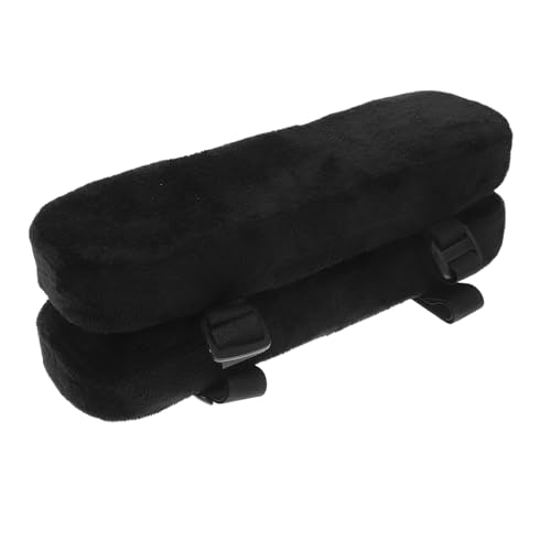 Angoily 2 Stück Memory Foam Armlehnenbezüge für Bürostühle Ergonomische Elbow Kissen für Büro und Gaming Komfortable Atmungsaktive Polster Schwarz von Angoily