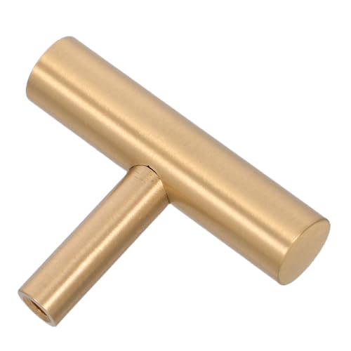 Angoily 2 Stück Messing Schrankgriffe T-stange Vintage Kommodenknöpfe aus Massivem Messing für Küchenmöbel Badezimmerschränke und Kleiderschränke Langlebig Verschleißfest Einfache Montage von Angoily
