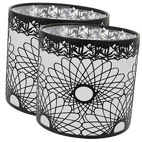 Angoily 2 Stück Metall Lampenschirme Moderner Stil Geometrisches Design Passend für Tischlampen Langlebig Installieren Eisen Blendfrei für Schlafzimmer und Wohnzimmer von Angoily