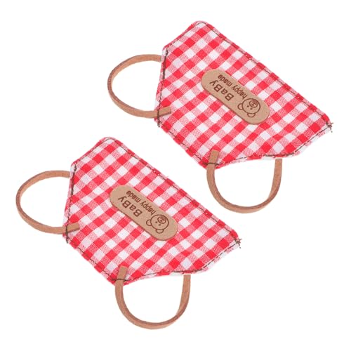 Angoily 2 Stück Mini Puppenschürzen Puppenkleidung Plaid Streifen Design Waschbare Puppenoutfits für Stofftiere und Plüschtiere zum Anziehen Angoily 2 Stück Mini Puppenschürzen Puppenkleidung Plaid Streifen Design Waschbare Puppenoutfits für Stofftiere und Plüschtiere zum Anziehen von Angoily