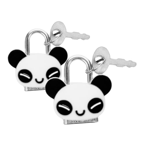 Angoily 2 Stück Mini Vorhängeschloss Panda Design Metall Kleines Tragbares Sicherheitsschloss für Gepäck Schmuckschatullen Tagebücher und Schränke Vielseitig und Robust Angoily 2 Stück Mini Vorhängeschloss Panda Design Metall Kleines Tragbares Sicherheitsschloss für Gepäck Schmuckschatullen Tagebücher und Schränke Vielseitig und Robust von Angoily