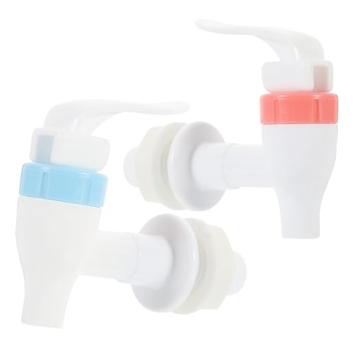 Angoily 2 Stück Robuster Kunststoff Wasserhahn Wasserzapfhahn für Quadratische Wasserspender Küchenwasserhahn Langlebig Installieren in Rot und Blau von Angoily