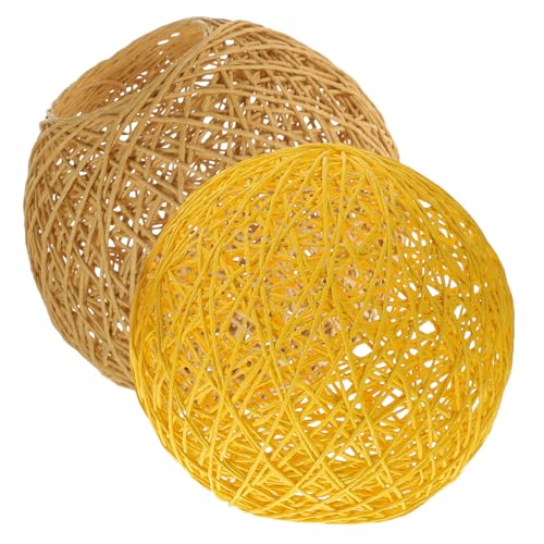 Angoily 2 Stück Rustikaler Hängelampenschirm aus Gewebtem Material Natürlicher Boho stil Langlebig und Einfach zu Montieren für Wohnzimmer Schlafzimmer und Restaurantdecke Angoily 2 Stück Rustikaler Hängelampenschirm aus Gewebtem Material Natürlicher Boho stil Langlebig und Einfach zu Montieren für Wohnzimmer Schlafzimmer und Restaurantdecke von Angoily