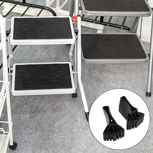Angoily 2 Stück Rutschfeste Leiterfußschutz Gummipuffer aus Langlebigem Material Leiterfußabdeckungen für Sichere Stabilität Einfach zu Montierende Trittschutzkappen Geeignet für Tritt von Angoily