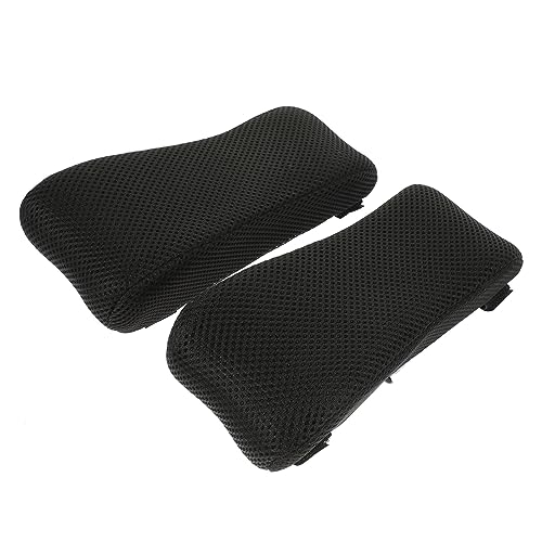 Angoily 2 Stück Stuhl-armauflage Unterlage Gepolstert Pads Sessel Mit Armlehne Ausruhen Ergonomisch Atmungsaktiv Armlehnenpolster Unterstützung Kissen Beige Polyester (Polyester) von Angoily