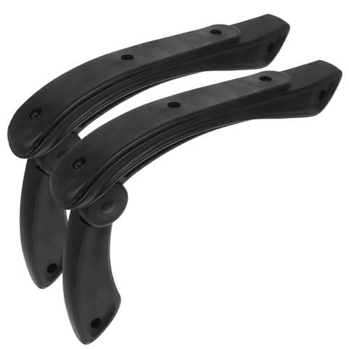 Angoily 2 Stück Stuhlarmlehne für den täglichen Gebrauch Ergonomisch Armlehnenpolster Unterlage unterstützt stabile Stuhlarmlehne Teil des Haushaltsstuhls Plastik Black von Angoily