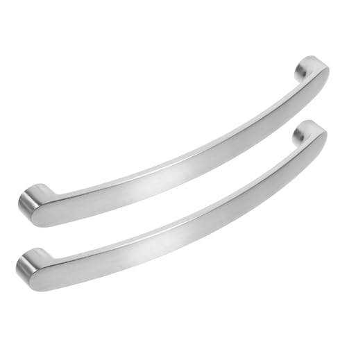 Angoily 2 Stück Teiliges Aluminiumlegierung Möbelgriffe Gebürstet Lochabstand Moderne Schrankgriffe für Küchen Badezimmerschränke Einsetzbar für Schranktüren von Angoily