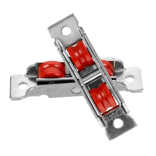 Angoily 2 Stück Teiliges Edelstahl schiebetür rollenset mit Nylonlager Geräuscharm Langlebig für Fenster Schiebetürführung Stabile Laufschiene Ersatzrollen für Patio Kleiderschranktüren von Angoily