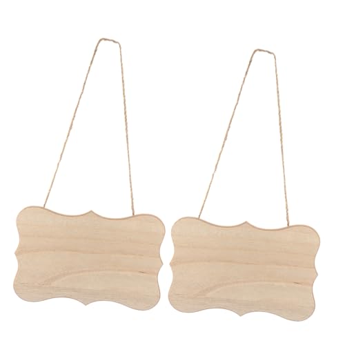 Angoily 2 Stück Teiliges Holzschild aus Naturbelassenem Glattem Holz mit Klarer Maserung DIY Bastelplatten zum Bemalen Umweltfreundliche Holzdeko zum Aufhängen Vielseitig für Kreative von Angoily