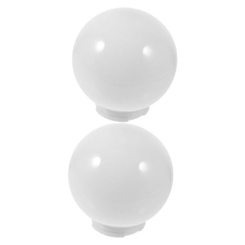 Angoily 2 Stück Teiliges Kugelförmiges Lampenschirm Milchweißem Acryl Wetterfeste Lampenabdeckung Runde Laternenlampe Dekoratives Außenlampenzubehör für Garten und Terrasse von Angoily