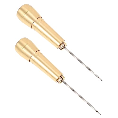 Angoily 2 Stück Teiliges Leder Nähahle Set mit Kupfergriff Handliches Lederreparatur Werkzeug Geeignet für Schuhe Teppiche Zelte und DIY Lederarbeiten für Anfänger und Erfahrene Angoily 2 Stück Teiliges Leder Nähahle Set mit Kupfergriff Handliches Lederreparatur Werkzeug Geeignet für Schuhe Teppiche Zelte und DIY Lederarbeiten für Anfänger und Erfahrene von Angoily