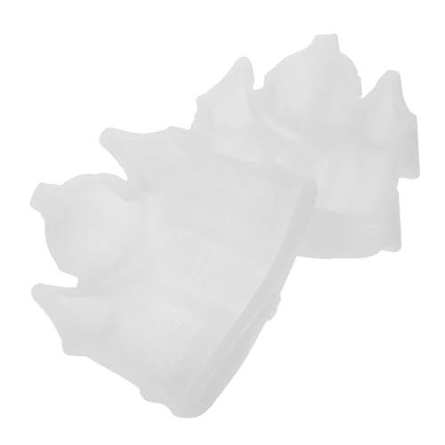 Angoily 2 Stück Teiliges Silikon Schlossmotiv Flexible DIY Wachs Harzgussform Detailreiche Burgkerzenform für Aromatherapie und Kreative Wohnraumdekoration von Angoily