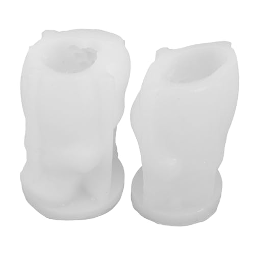 Angoily 2 Stück Teiliges Silikon Weihnachts-schneemann DIY Wachs Schmelzform für Duftkerzen Gips Harz Epoxidkunst Handwerk Festliche Wohnkultur von Angoily