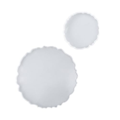 Angoily 2 Stück Teiliges Silikonform Runde DIY Tabletts Epoxidharzform Handliche Silikonmoulds Robust Glatte Oberfläche für Serviertablett Obsttablett Bastelprojekte Angoily 2 Stück Teiliges Silikonform Runde DIY Tabletts Epoxidharzform Handliche Silikonmoulds Robust Glatte Oberfläche für Serviertablett Obsttablett Bastelprojekte von Angoily
