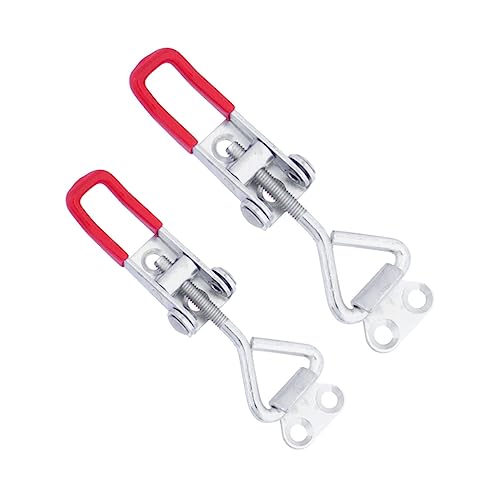 Angoily 2 Stück Teiliges Verstellbares Toggle Latch Clamp aus Robustem Eisen Schnellverschluss für Türen Schränke und Boxen Seitenmontage Kompakte Einfache Installation Langlebig für von Angoily