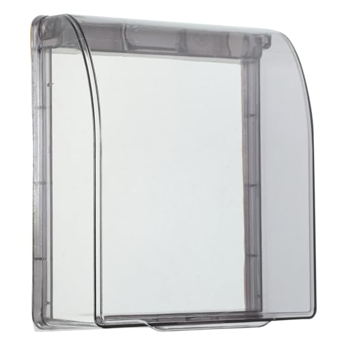 Angoily 2 Stück Teiliges Wasserdichtes Steckdosen schutzabdeckungsset Selbstklebend Transparente Wandsteckdosenabdeckung für Bad Küche Balkon Schutzbox für Steckdose mit Ausreichend Platz von Angoily