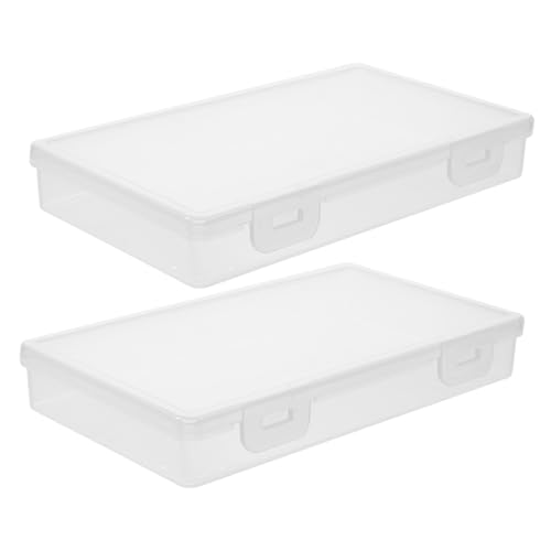 Angoily 2 Stück Transparente Aufbewahrungsboxen mit Deckel Kunststoff Organizer für Fotos Karten Kleinteile Multifunktionale Sortierboxen Stapelbar für Schreibtisch Büro Haushalt Angoily 2 Stück Transparente Aufbewahrungsboxen mit Deckel Kunststoff Organizer für Fotos Karten Kleinteile Multifunktionale Sortierboxen Stapelbar für Schreibtisch Büro Haushalt von Angoily