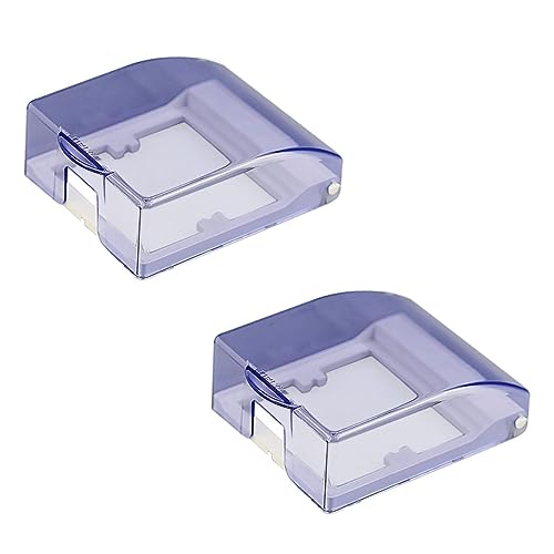 Angoily 2 Stück Transparente Steckdosenabdeckungen aus Kunststoff Spritzgeschützt mit Praktischem Scharnier Geeignet für Badezimmer Küche Garten und Feuchte Räume von Angoily