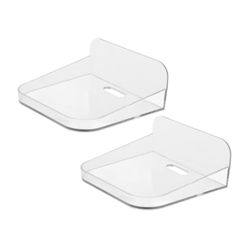 Angoily 2 Stück Transparente Wandhalterung Kamera Regal Schwebendes Wandmontage Tablett Stabiles CCTV Kamera Montagesystem ohne Bohren Vielseitiger Halter für Innenbereich von Angoily