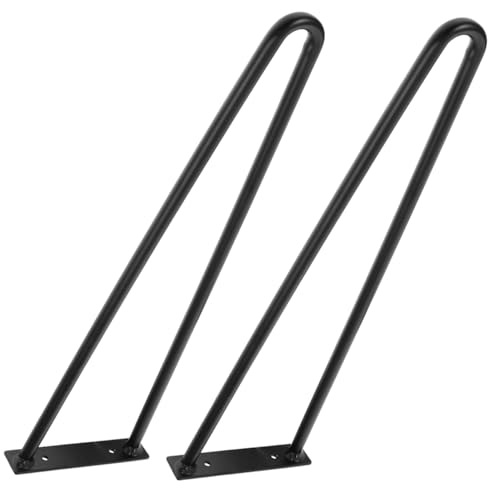 Angoily 2 Stück U förmige Metallmöbelbeine Schwarz Ersatz Tisch Sofabeine Stabil Belastbar Modern für Schrank Couch DIY von Angoily