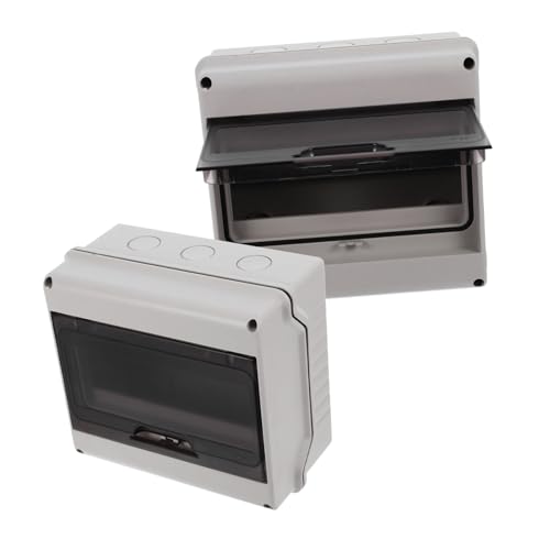 Angoily 2 Stück Wasserdichte Außenverteilerkasten mit Transparentem Fenster Schutzgehäuse Din-schienen Sicherungsschutz Wetterfeste Elektronik-verteilerdose für Außenbereich Angoily 2 Stück Wasserdichte Außenverteilerkasten mit Transparentem Fenster Schutzgehäuse Din-schienen Sicherungsschutz Wetterfeste Elektronik-verteilerdose für Außenbereich von Angoily