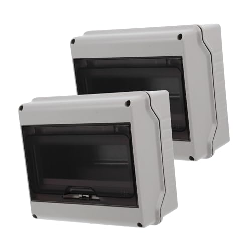 Angoily 2 Stück Wege Wasserdichte Außen-verteilerbox mit Transparentem Fenster Din-schiene Schlagfestem Gehäuse Wetterfeste Stromverteilung für Ladestationen Angoily 2 Stück Wege Wasserdichte Außen-verteilerbox mit Transparentem Fenster Din-schiene Schlagfestem Gehäuse Wetterfeste Stromverteilung für Ladestationen von Angoily