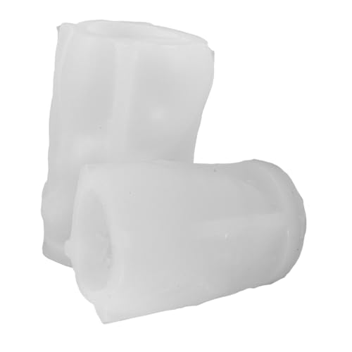 Angoily 2 Stück Weihnachts-schneemann Kerzenformen aus Flexiblem Silikon Duftkerzen Wachsmelting-formen für DIY Harz Seife Epoxidharz Plaster Fondant Einfache Entformung Wiederverwendbar von Angoily