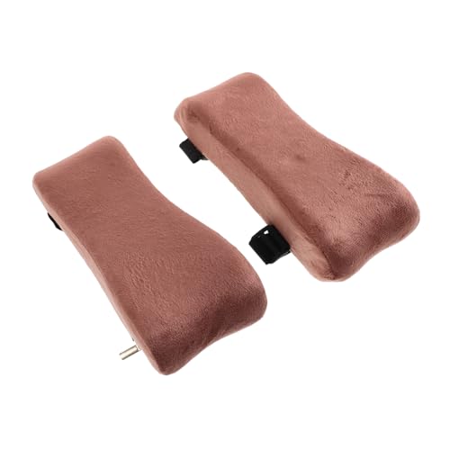 Angoily 2 Stücke Armlehnenpolster Stuhl Office Chair Accessoires Armabdeckungen für Rollstühle Armlehnenkissen Office Chair Cover Computerarmruhe Schwamm Coffee von Angoily