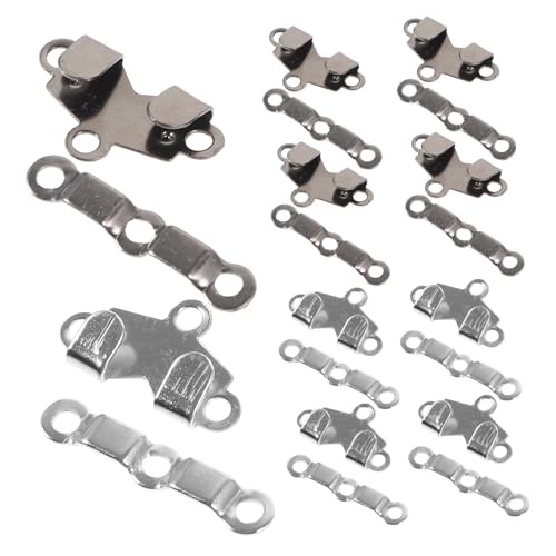 Angoily 20 Paare Teiliges Metall Hosenhaken Set in Silber und Schwarz Robustes Nähzubehör für Anzughosen und Röcke Vielseitiger Haken und Ösenverschluss für Kleidung zum Nähen und von Angoily