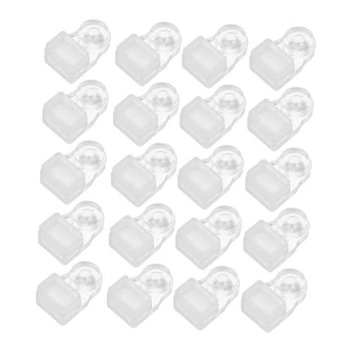Angoily 20 Satz Glas-mirror Clamp Clips Transparent Kunststoffhalter mit Schrauben Werkzeugfreie Montage Spiegelbefestigung für Schrank- Wand Glastüren Angoily 20 Satz Glas-mirror Clamp Clips Transparent Kunststoffhalter mit Schrauben Werkzeugfreie Montage Spiegelbefestigung für Schrank- Wand Glastüren von Angoily