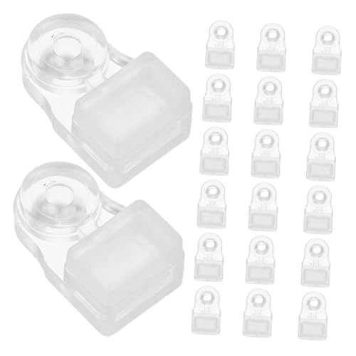 Angoily 20 Satz Teiliges Glasplatten-klemmen Klare Kunststoff Spiegelhalter Clips Schraubbefestigung für Rahmenlose Spiegel Montage an Wänden Schränken und Glastüren von Angoily