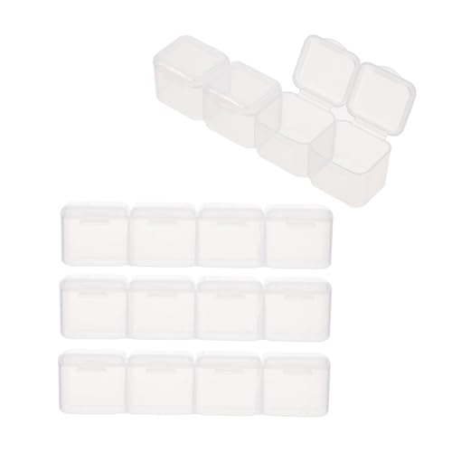 Angoily 20 Stück Aufbewahrungsbox mit Fächern und Deckeln Transparente Perlenbox aus Langlebigem Praktische Sortierbox für Diamantmalerei und Schmuckzubehör Leicht und Robust für Sicheren von Angoily