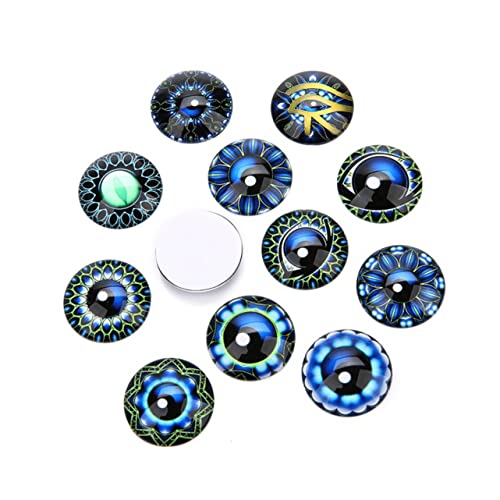 Angoily 20 Stück Runde Patches DIY Schmuckmaterial Kreative Edelstein Glasaufkleber für Ohrringe Armbänder Uhr Dekoration Blau Angoily 20 Stück Runde Patches DIY Schmuckmaterial Kreative Edelstein Glasaufkleber für Ohrringe Armbänder Uhr Dekoration Blau von Angoily