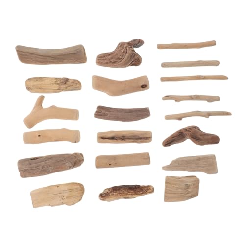 Angoily 20 Stück Teiliges Natürliche Holzstücke Rustikale DIY Deko für Aquarium Kreative Bastelprojekte und Wohnraumgestaltung mit Einzigartiger Maserung und Individueller Form von Angoily