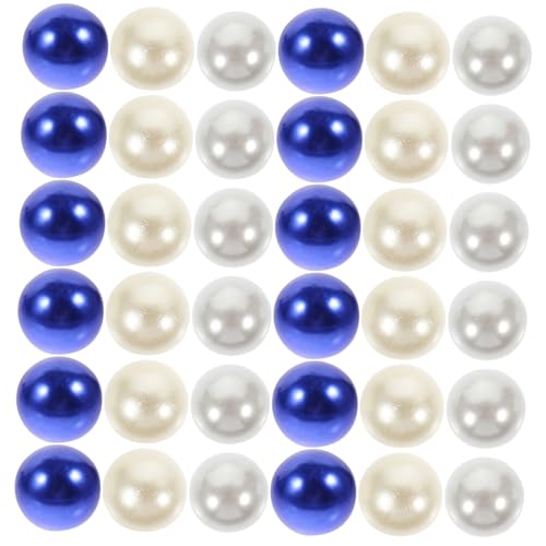 Angoily 200 Stück Abs Kunstperlen ohne Farbige Runde Simulation Pearls Dekorative Bastelperlen für Schmuckherstellung Vase Füller DIY Schmuck und Partydekoration von Angoily