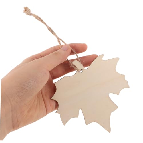 Angoily 200 Stück Ahornblatt Holzanhänger Unfertige Holzscheiben zum Basteln Leicht und Vielseitig für DIY Herbstdekoration Klassenzimmeraktivitäten und Jahreszeitliche Ornamente von Angoily