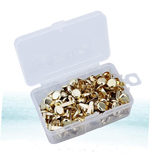 Angoily 200stücke Metall-papierklammern Runde Verschlüsse Mit Aufbewahrungsbox Galvanische Verschluss Für Bastelarbeiten DIY Scrapbooking Gold Angoily 200stücke Metall-papierklammern Runde Verschlüsse Mit Aufbewahrungsbox Galvanische Verschluss Für Bastelarbeiten DIY Scrapbooking Gold von Angoily