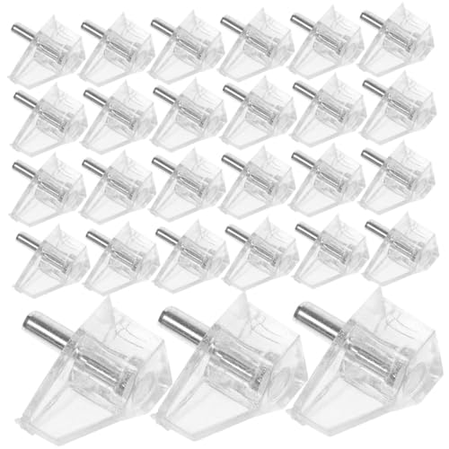 Angoily 200 Stück Transparente Regalbodenträger aus Kunststoff Langlebige Einlegeboden Halter für Schränke Bücherregale DIY Möbel ohne Schulter Unauffällige Stabile Regalstützstifte von Angoily