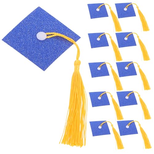 Angoily 20Er Set Doktorhut Kuchendekoration Abschlusskappe Schokoladenaufsätze Abschlusskappe Mini Mini Abschlusskappe Absolventenkappe Topper Abschluss Minikappe von Angoily