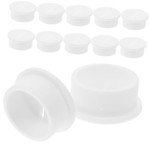 Angoily 20St Kabellochstopfen für den Schreibtisch Ladestation Multi schreintischorganizer Schreibtisch Kabel Kabeldurchführung Schreibtischdurchführung Ösen Weichgummi und Kunststoff Weiß von Angoily