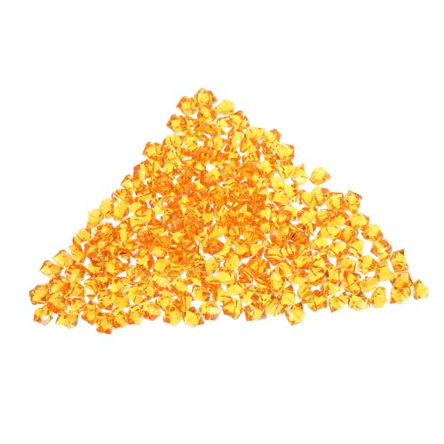 Angoily 220 Stück Vasenfüller Urlaubsvase -füllstoffe Dekorative Felsen Klare Falsche Eiswürfel Gefälschtes Zerstoßenes Kristallkugel Prop Künstliche Eiswürfel Vase Rockt Orange Acryl von Angoily