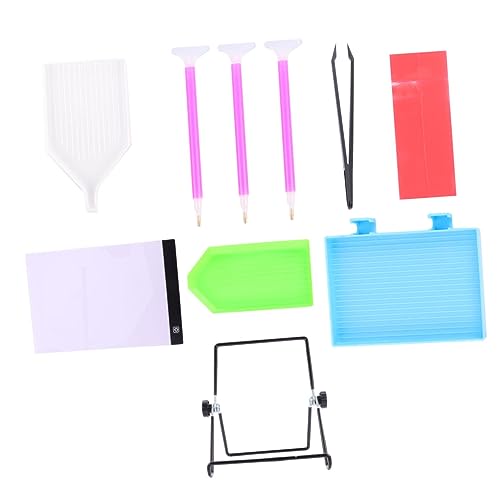 Angoily 23 Stück Werkzeugzubehör mit A4-Lichtpad und Vollbohrstift für Selbstgemachte Rubbervorlagen und Bastelprojekte von Angoily