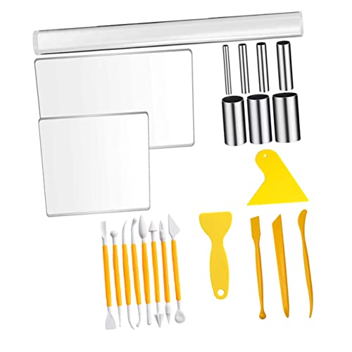Angoily 23 Stück Teiliges Modellierwerkzeug Set für Polymer mit Acrylrolle Vielseitige Sculpting Tools für Bastelprojekte für Anfänger und Profis Bequem und Langlebig Angoily 23 Stück Teiliges Modellierwerkzeug Set für Polymer mit Acrylrolle Vielseitige Sculpting Tools für Bastelprojekte für Anfänger und Profis Bequem und Langlebig von Angoily