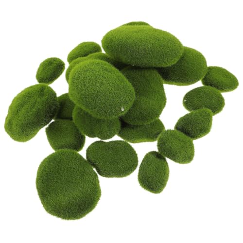 Angoily 25 Stück Teiliges Künstliche Moos Steine in Dekorative Grün Moos Kugeln für Garten Bonsai Terrarien und DIY Basteln für Innen und Außenbereich Angoily 25 Stück Teiliges Künstliche Moos Steine in Dekorative Grün Moos Kugeln für Garten Bonsai Terrarien und DIY Basteln für Innen und Außenbereich von Angoily